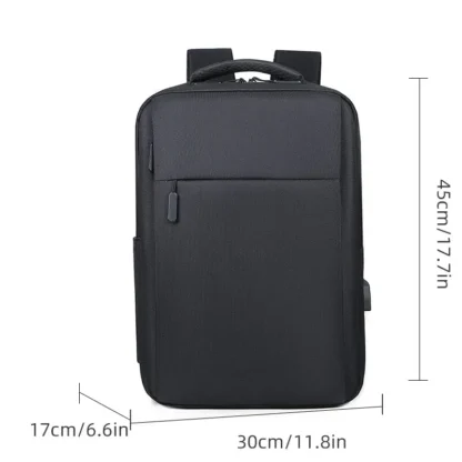 Rilibegan Laptop Men Backpack External USB Charging Travel Men Backpack Nylon School Bag Double Layer Quality Business Backpack - Image 2
