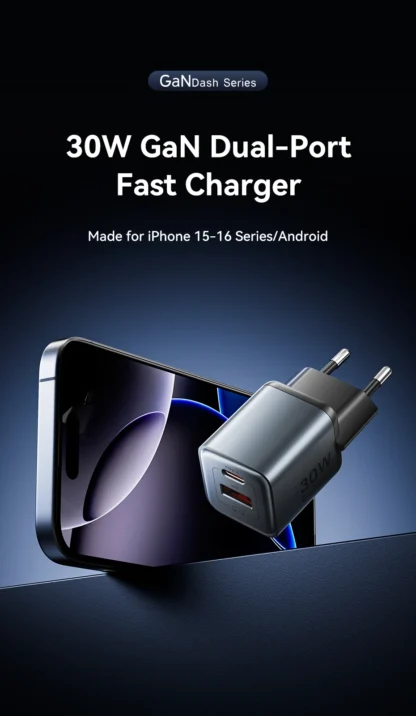 Vention GaN 30W Fast Charger for iPhone 16 15 14 13 PD3.0 Charger for iPad Pro Xiaomi Samsung USB Type C Mobile Phone USB Charge - Image 9