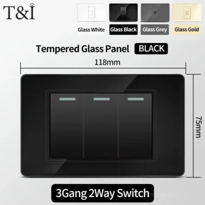 118 Series Black Tempered Glass Wall Switch Socket Italy Standard 16A Outlet with USB Type-C 20W Fast Charging for Home Office - Image 12
