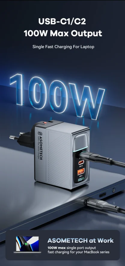 100W GaN Charger PD QC USB Fast Charger Type C Quick Charging USB C Phone Charger for iPhone 15 14 13 Pro Max Macbook Samsung - Image 14