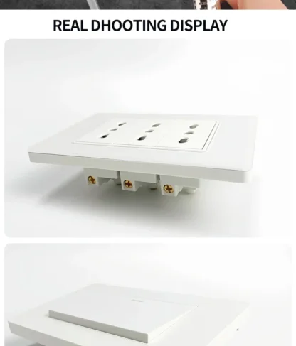 118 PC Panel Chile Plug 16A Smart Wall Socket USB Type-C 20W Fast Charging Home Office Italian EU Power Outlet White Retardant - Image 29