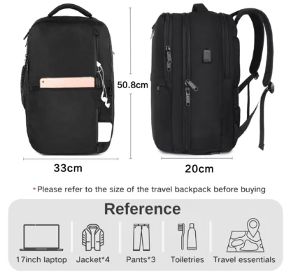 Cross border backpack, men's high-end computer bag, large capacity commuting multifunctional travel new business backpack - Image 5