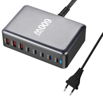 600W GaN Charger PD3.1 USB C Fast Desktop 8-port Type C PD Charger Fast Charge 3.0 USB Fast Charger for iPhone16 15 Samsung - Image 7
