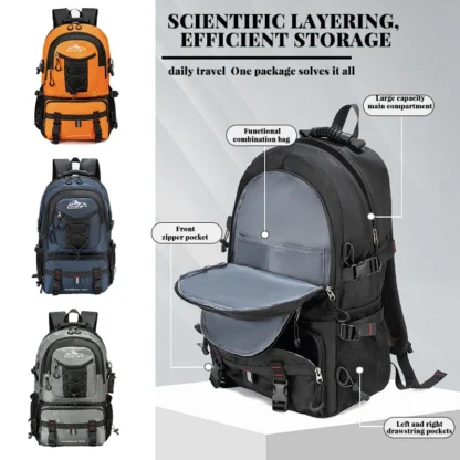 Travel backpack 40L waterproof lightweight outdoor hiking, men's and women's camping backpack - Image 6