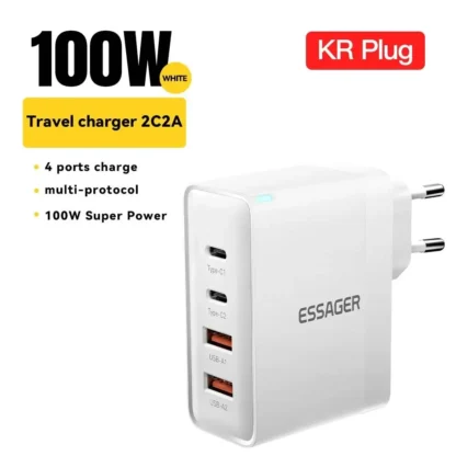 Essager 100W GaN USB Type C Caricabatterie PD QC Quick Charge 4.0 3.0 Type C Ricarica Rapida Per iPhone 14 13 12 Xiaomi Macbook - Image 13