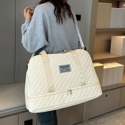 Men's and Women's Travel Bag Set with Makeup Bag - Plain Color Handbag - Essential for Travel - Affordable and Practical - Image 5