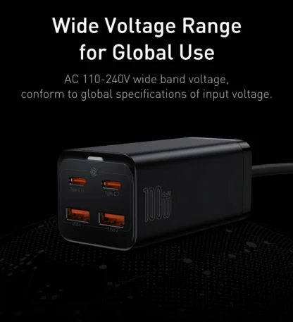 Baseus 65W/100W GaN Charger Desktop Laptop Fast Charger 4 in 1 Adapter For iPhone 15 14 13 Pro Max Phone Charger Xiaomi Samsung - Image 26