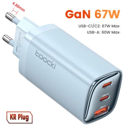 Toocki 67W GaN USB Type C Charger Digital Display 65W 45W PPS PD QC4.0 Quick Charge For Macbook Laptop IPAD Tablet iPhone 15 14 - Image 12