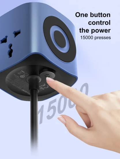 Cube Power Strip LDNIO 65W Charging Stations 2M Electric Extension Power Cord EU UK US Plug USB C Adapter Socket Surge Protector - Image 4