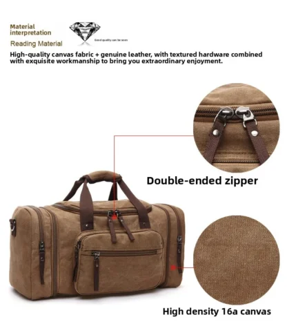 New Fashion Outdoor Travel Bag Handbag Canvas Crossbody Backpack Trend Large Capacity Casual Shoulder Bag - Image 10