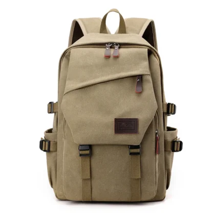 High Quality Canvas Men Backpack Large Capacity School Bags for Teenage Boys Anti-theft Travel Backpack Shoulder Bag - Image 2