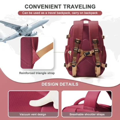 Travel Backpack Cabin Bag 40x30x20 Wizzair Carry-Ons, Aeroplane Men Women 15.6 inch Laptop Backpack, Waterproof Casual Bussiness - Image 4