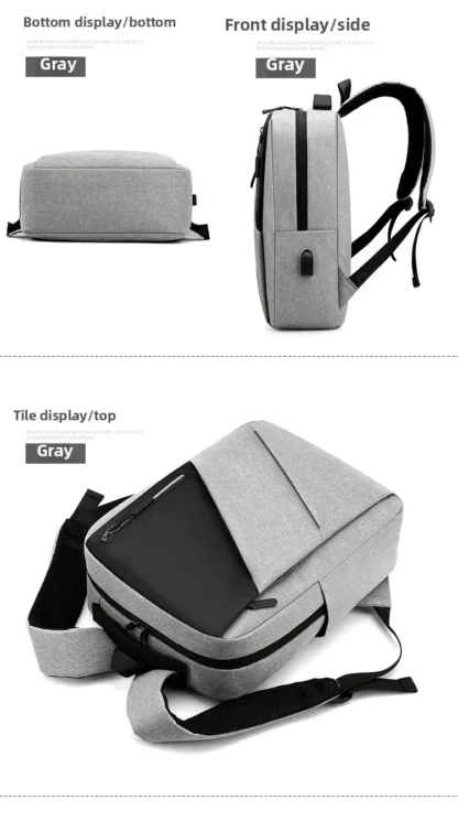 Mens Business Backpack Waterproof Laptop Bag Large Capacity Stylish Anti Theft Daypack for Work Office College Travel - Image 24