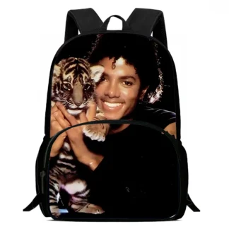 Michael Jackson Kids Backpacks Boys and Girls Student Birthday Gift Child School Bags Large Capacity Camping Durable Rucksack