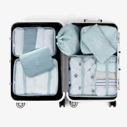 8-piece Set Travel Bag Organizer Clothes Luggage Travel Organizer Blanket Shoes Organizers Bag Suitcase Pouch Packing Cubes - Image 18