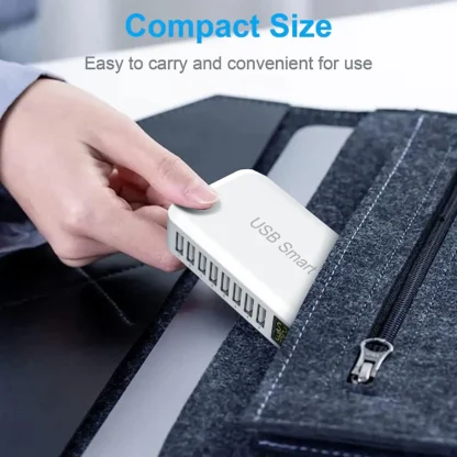 Multi 8 Port USB Fast Charger Desktop Phone Carregador LCD Display Charing station Dock HUB For Iphone 14 Samsung Xiaomi Tablet - Image 10