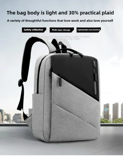 Mens Business Backpack Waterproof Laptop Bag Large Capacity Stylish Anti Theft Daypack for Work Office College Travel - Image 11