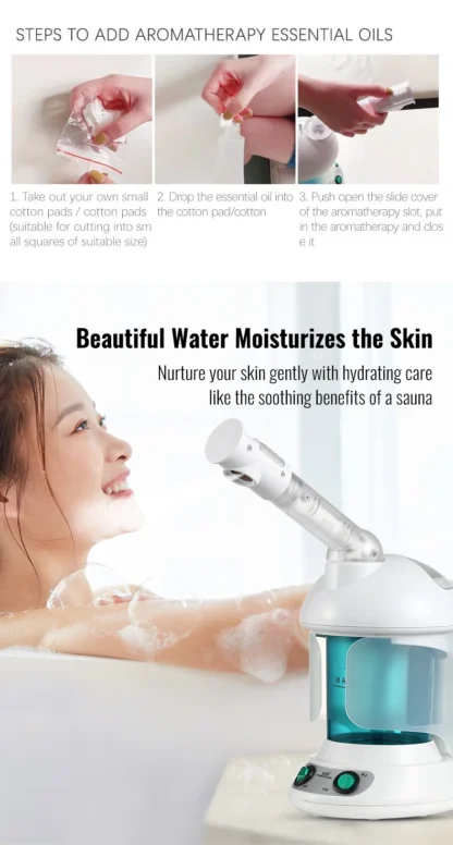 KSKIN Custom Hot Sale Face Mist Spray Portable Facial Steamer For Face Professional Ionic Facial Steamer - Image 18