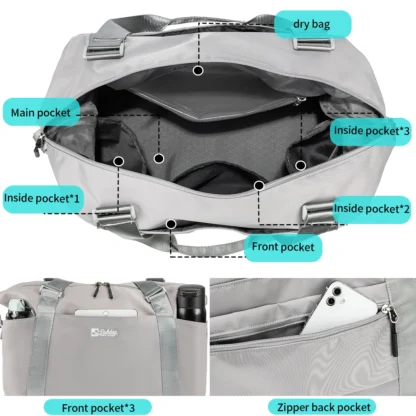 Simplified Foldable Travel Bag Large Capacity Premium Luggage Bag Handheld Short Distance Registration Travel Fitness Storage Ba - Image 15