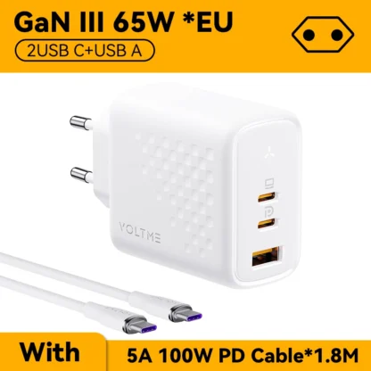 VOLTME 65W GaN III Charger Quick Charge 4.0 3.0 Type C PD USB Charger For IPhone Charger USB C Adapter For Laptop IPhone 15 Pro - Image 9