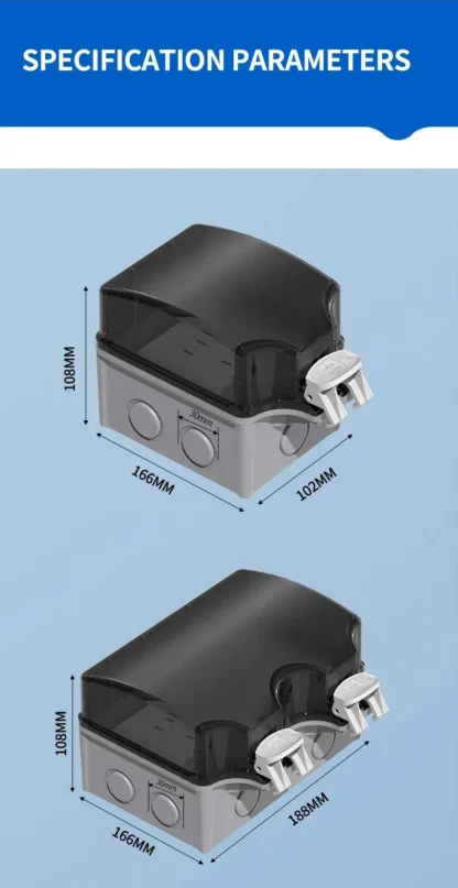 EU/TH/UK/UN/US Outdoor Power Socket Industrial Grade Waterproof IP66 Plastic Junction Box Panel Wall Mount Connector - Image 23
