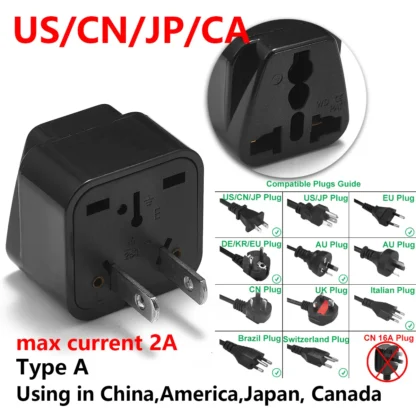 UK CN Japan JP US Brazil Plug Adapter Europe EU To US American Chinese Japan Travel Adapter Electrical Plug Power Sockets Outlet - Image 18