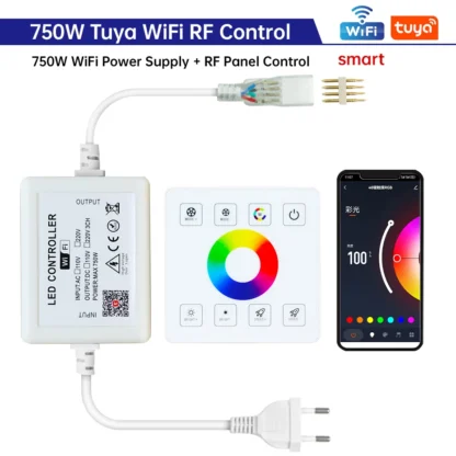 Tuya WiFi RGB Dimmer 220V 750W 1500W EU/AU/UK Power Plug RF Remote Controller for SMD2835/5050 4Pin LED Neon Strip Light - Image 22