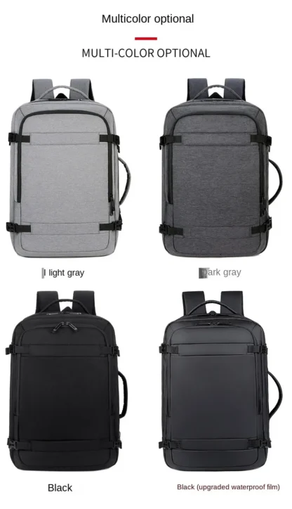 40LExpandable USB Travel Backpack, Flight Approved Carry on Bags for Airplanes,Water Resistant Durable 17-inch backpack men - Image 23