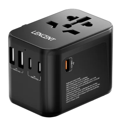 LENCENT 30W Universal Travel Adapter With 2 USB Port and 3 Type C All-in-one Travel Charger Adapter for US EU UK AUS Travel - Image 7