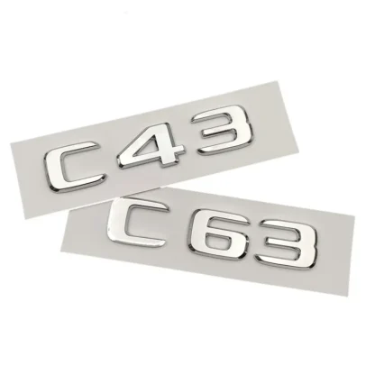 3D ABS Chrome Logo C63 C43 C180 C350 C230 C220 C300 C200 Emblem Car Trunk Sticker For Mercedes W205 W204 AMG Letters Accessories - Image 10