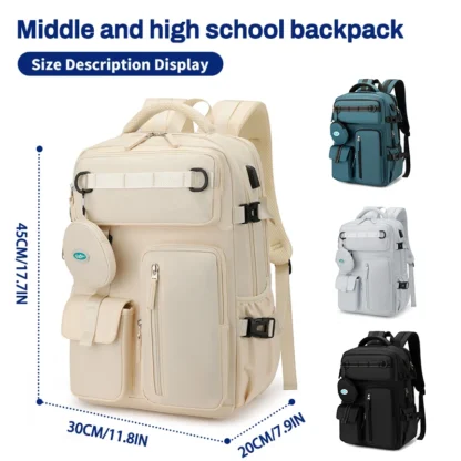 Likros Travel Backpack for Women Expandable Weekender Hiking Laptop Backpack with USB Port Large Waterproof 40L Men's Backpack - Image 5