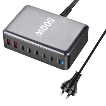 Multi Charging PD Charger New 500W GAN 6C2A 8 Port Desktop Charging Desktop GaN Charger for Multiple Mobile Phone Explosive - Image 9