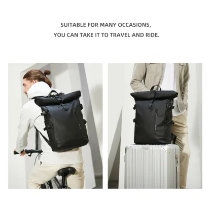 HK Expandable Travel Backpack Men Large Capacity Waterproof 15.6” Laptop Bag Hiking Rucksack Cycling Daypack Bag with USB Port - Image 25