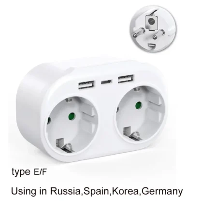 Euro EU Extend Socket With ON/OFF Switch 4.8mm 2 Pin European Standard Grounding Schuko Socket Power Extension Plug Converter - Image 10