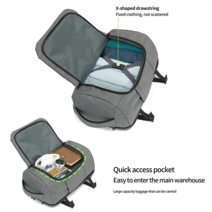 Versatile commuting backpack: waterproof fabric+carrying system, preferred for daily and short distance travel - Image 4