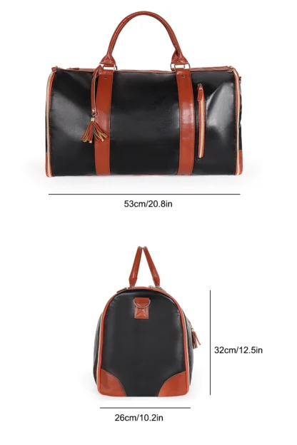Suit Storage Bag Travel Women PU Folding Travel Bag Large Capacity Hand Luggage Bag Multi Function Waterproof Travel Organizer - Image 15