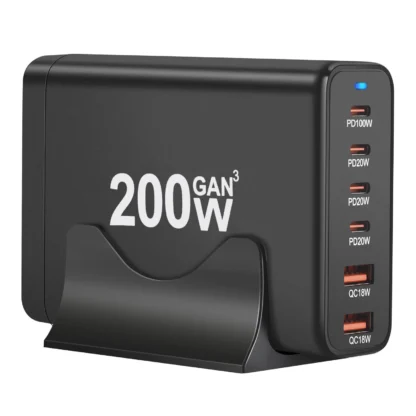 200W GaN Charger 6 Ports USB Type C PD Charger Quick Charge 3.0 USB Type C Quick Charger Mobile Phone USB Charger - Image 15