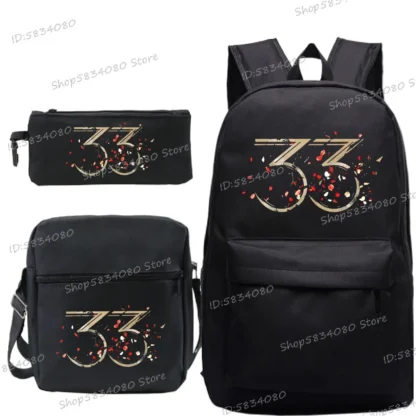 3pcs/Set Backpack for Men Women Clair Obscur Expedition 33 Merch School Bags Game Lovers Gift Backpacks for College Students