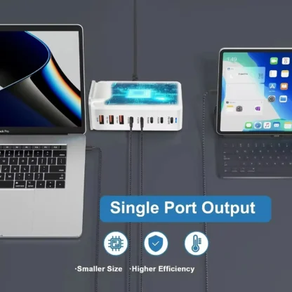 268W/240W GAN Gallium Nitride USB TypeC Multi-port Desktop Travel Charger With Power Adapter PD Charger Office Home Charger - Image 13