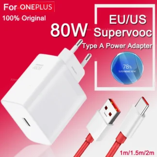 Oneplus Charger Original Supervooc 80w Type-A Adapter Super Fast Charging Cable 100w Type C One Plus 13 10 Pro 11 Nord CE 3 CE3
