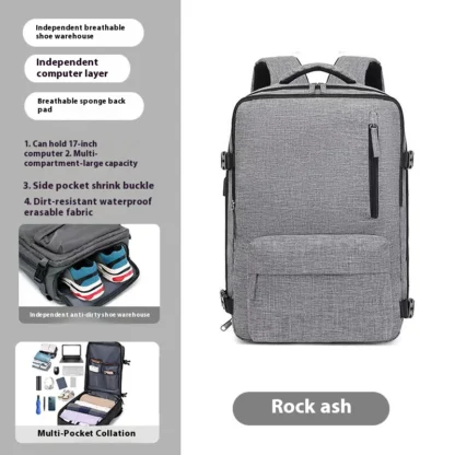 Customized commuting large capacity backpack with dry and wet separation storage, mommy travel bag, short distance business trip - Image 10