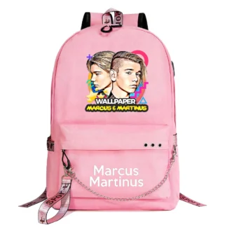 Marcus and Martinus Boys Girls School Bags Teenager USB Charging Chain Travel Backpack Student College Bookbag Mochila