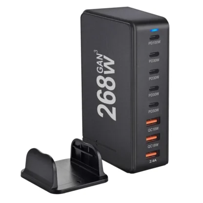 268W/240W GAN Gallium Nitride USB TypeC Multi-port Desktop Travel Charger With Power Adapter PD Charger Office Home Charger - Image 11