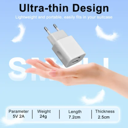 5V 2A USB Charger 2 Ports Chargers Cell Phone EU Plug Power Adapter Wall Charging for Iphone 11 12 13 Pro Max Samsung Xiaomi - Image 4