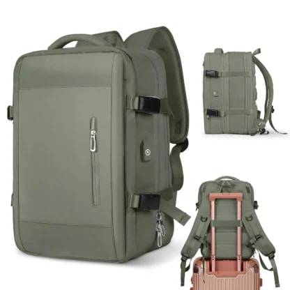 Likros Men Backpack Business Travel Backpack Carry on Waterproof Expandable Backpacks Large Capacity Weekend Traveler Laptop Bag - Image 8