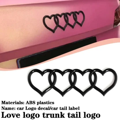 Car Love Heart Logo Sticker Rear Trunk Tail Label Badge Emblem Decal For Audi Q7 A7 A6 S3 S4 A5 A4 B5 B6 B7 B8 C6 C7 A3 Q3 Q5 TT - Image 11