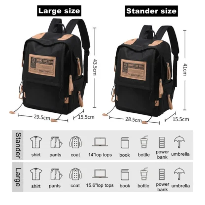 Travel Backpack Airplane Large Capacity Multi-Function Lightweight Oxford Waterproof College Casual Bag Notebook Bagpacks - Image 6