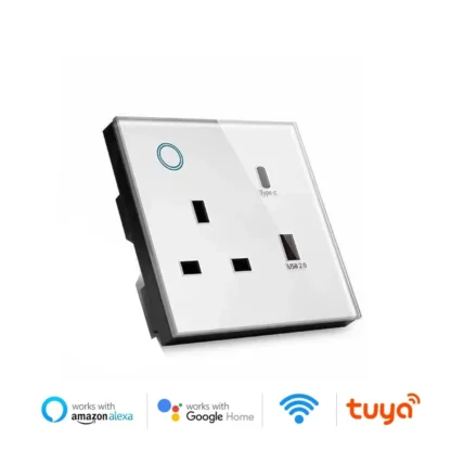 Shawader WIFI Smart Tuya USB Type-C PD 20W Wall Socket UK Plug Outlet Power Monitoring Touch Switch Remote by Alexa Google Home - Image 13