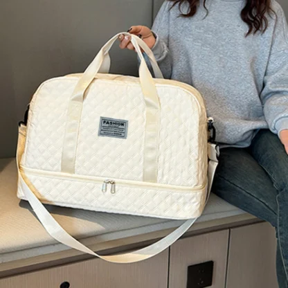 Men's and Women's Travel Bag Set with Makeup Bag - Plain Color Handbag - Essential for Travel - Affordable and Practical - Image 12