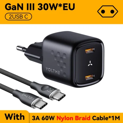 VOLTME 30W GaN Ⅲ USB charger fast charge High speed chargers type c Portable Phone charger for iphone 15 pro max xiaomi samsung - Image 8